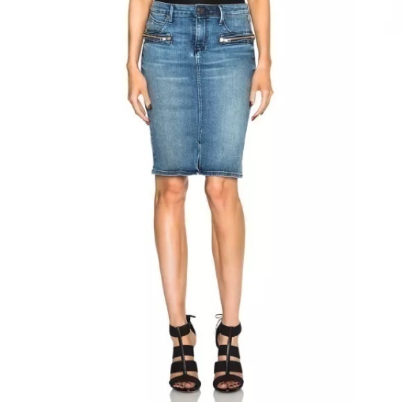 Rta Road To Awe Bianca Pencil Skirt Jean Denim 27
